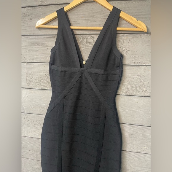 Sexy Marciano Black Paradise Bandage Bodycon Cocktail Dress Sz XS Extra Small - Picture 3 of 7